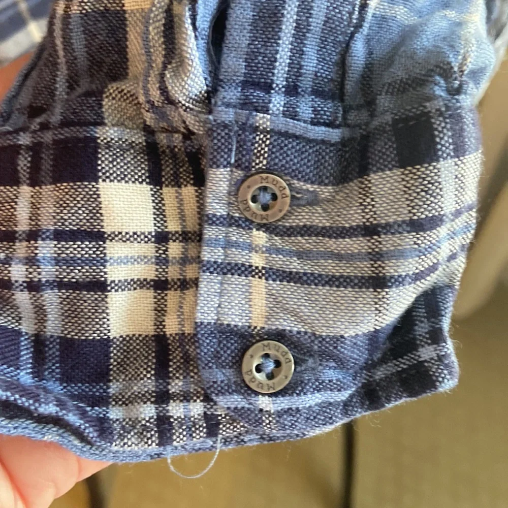 MUDD plaid button down Top M Jrs